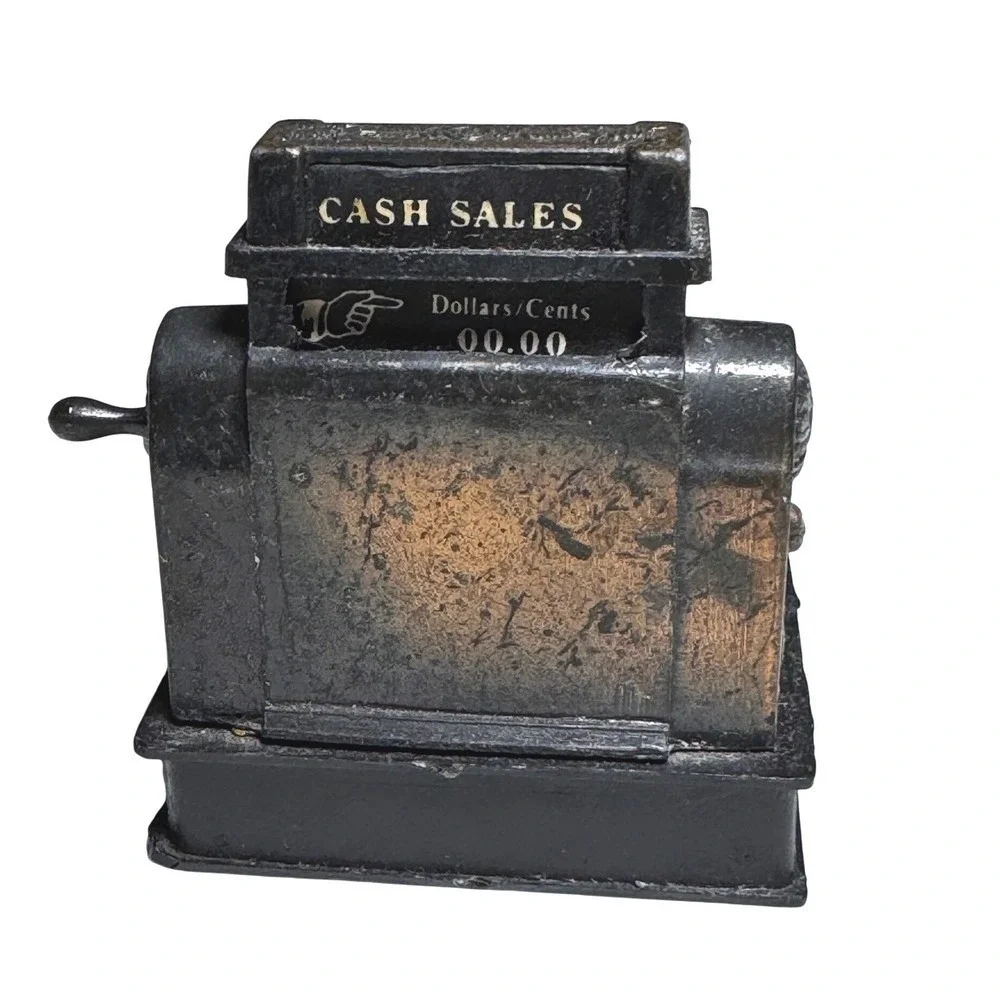 Vintage National Cash Register Metal Bank Coin Piggy Bank Novelty Decor